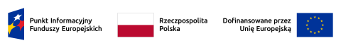 Zestawienie znaków składających sie ze znaku Punkt Informacyjny Funduszy Europejskich, znaku barw Rzeczypospolitej Polskiej oraz znaku Unii Europejskiej